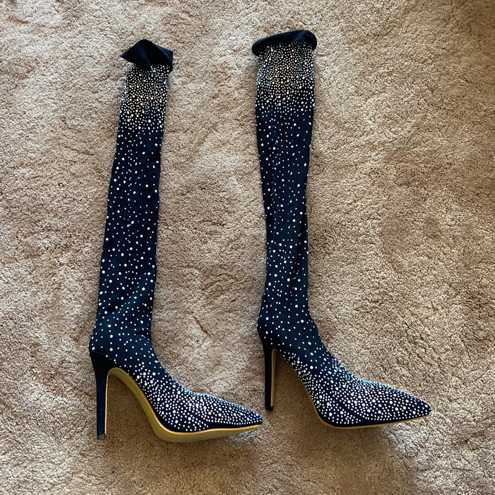 Rhinestone Stocking Stilettos